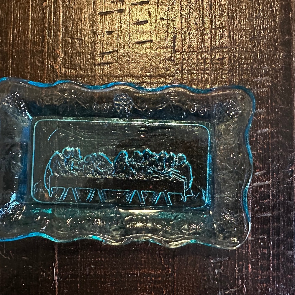 Indiana glass tiara last supper trinket tray - Picture 4 of 4